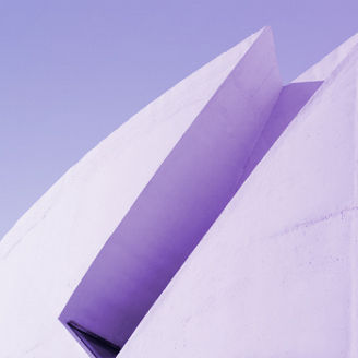 Curved white abstract building