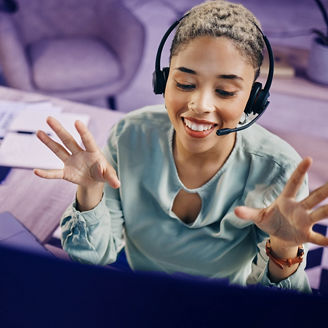 Call center, customer support and happy business woman in office consulting for crm, contact us or faq from above. Telemarketing, face and lady consultant with virtual assistance, help or loan guide; Shutterstock ID 2364201107; purchase_order: advisory assurance marketing; job: anne; client: ai-hub