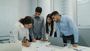 Woman team leader, successful employee mentor training diversity subordinates at corporate workshop presentation. Female business coach top manager presenting new project plan at conference office. High quality photo