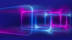 lila-blaue digitale Vierecke hintereinander