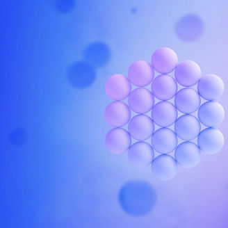 Hexagon with 19 spheres inside