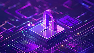 Cyber security lock on circuit board