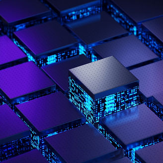 Dark blue cubes