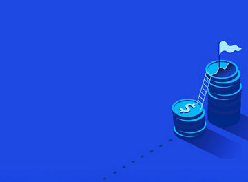 Debt Advisory – Illustration of a stack of coins and a ladder