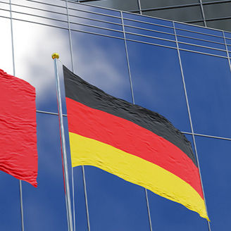 China und Deutschlandflagge