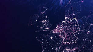 Germany in darkness from above