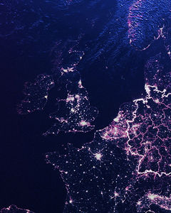 Germany in darkness from above