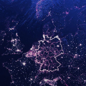 Germany in darkness from above