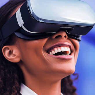 Frau mit VR Brille