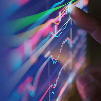 Digital touch screen graph banner