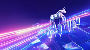 digitized bull and stock data