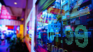 Digits displayed on a digital screen