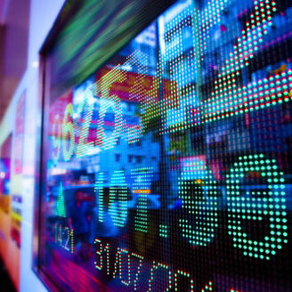 Digits displayed on a digital screen