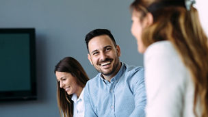 Picture of architects on business meeting in their office