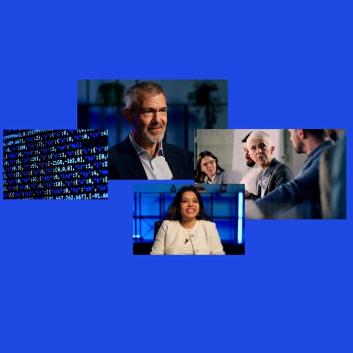 A collection of images with people in professional attire