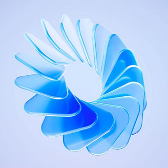 Dynamic blue spiral