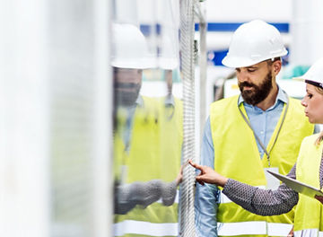 Engineers assessing tasks