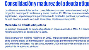 Consolidación y madurez de la deuda etiquetada en México