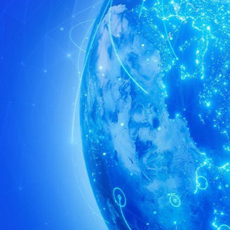 Erde mit Verbindungslinien