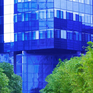 Gebäude-in-Blau