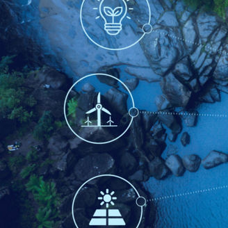 Digitale Icons für Nachhaltigkeit