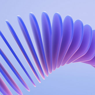 Glass shapes dynamic background. 3d rendering.