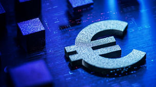 Euro blue background