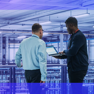 Men in technical room