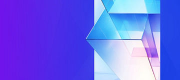 Abstract blue pink glass cubes