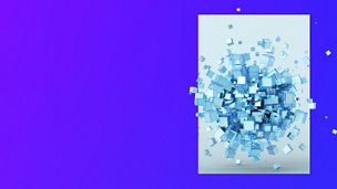 ein explodierender Würfel