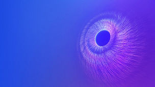 eye on purple background