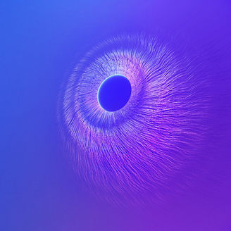 eye on purple background