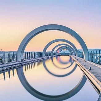 Falkirk wheel sunset