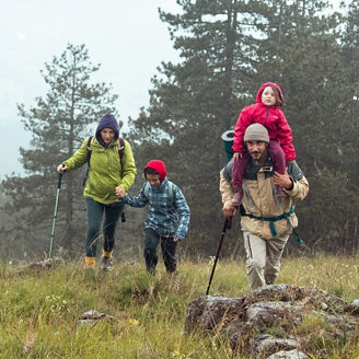 family-hiking