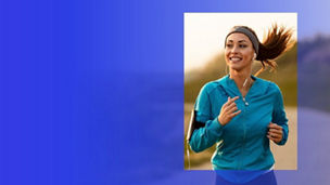 Female runner smiling