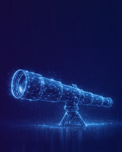 Telescope with light spots