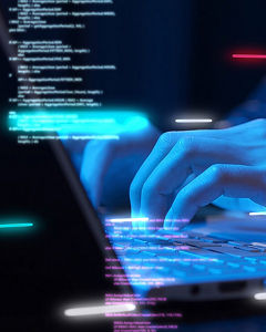 Fingers on a keyboard