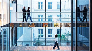 Glass corridor
