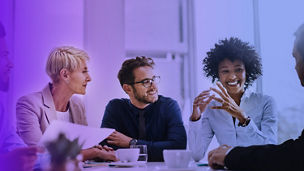 Four colleagues in office