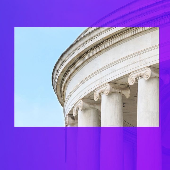 Four round pillars banner