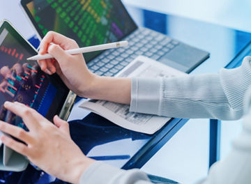 Woman at the computer