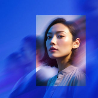 Woman looks into the camera