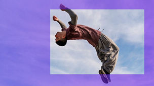 freerunner doet een salto
