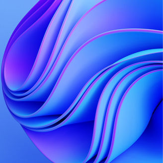Abstract modern neon, blue and violet colours background with silky ruffle, folded drape, waving fabric. Fashion wallpaper with macro wavy layers and ruffles. 3d render