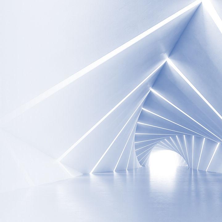 Futuristic triangle tunnel BLC
