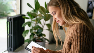 Girl looking at ipad