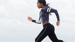 girl running on beach 