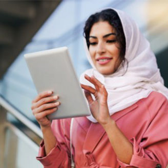 Women clicking selfie