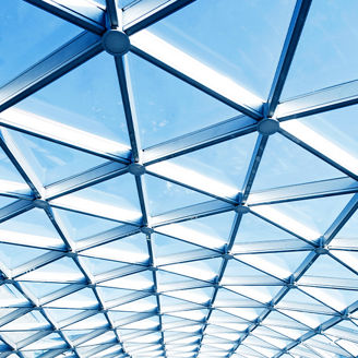 Glass roof building sky