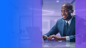 man working on a laptop